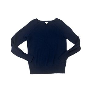 Women's halogen cashmere crew neck  Navy Sweater small